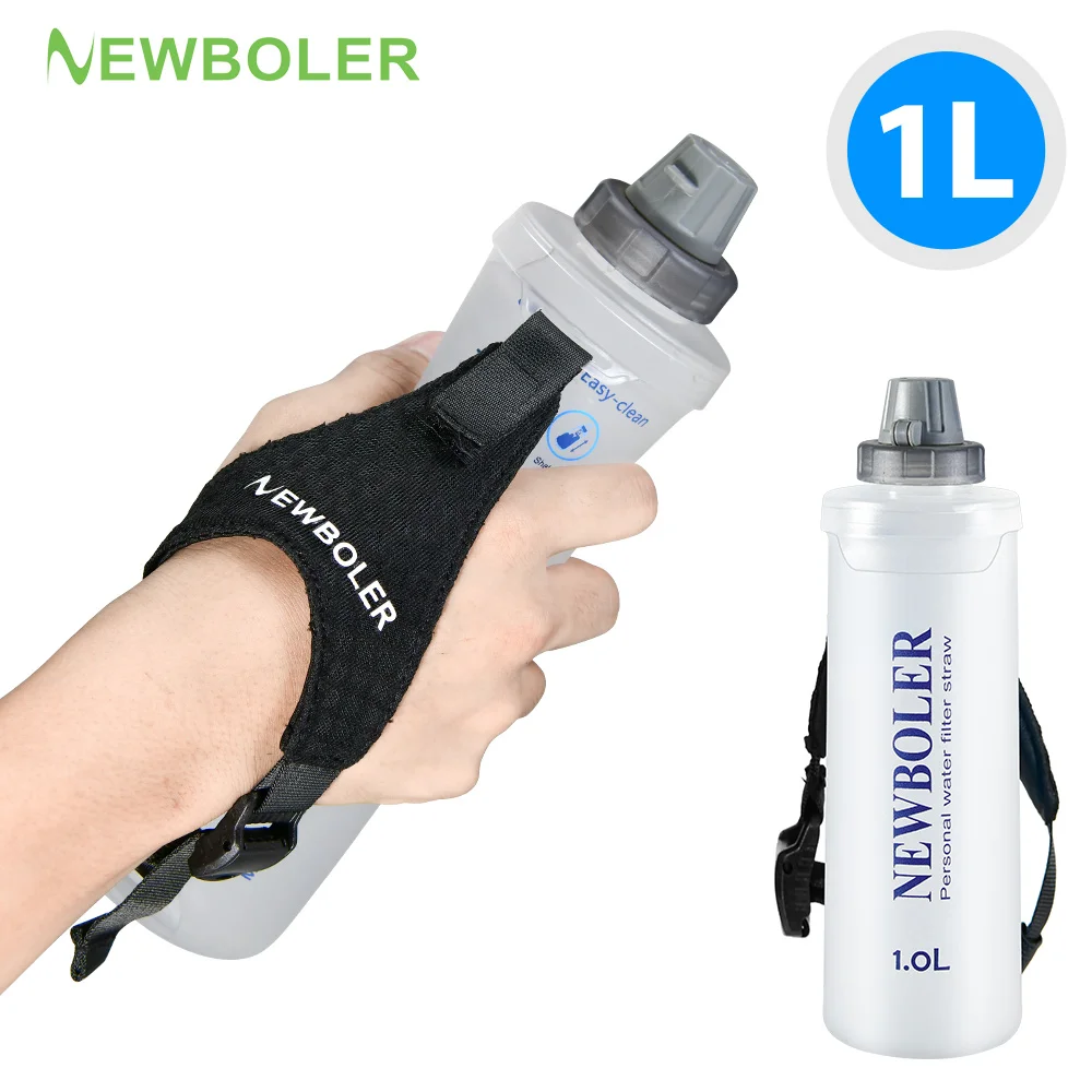 NEWBOLER 1L Sport Hand Wasser Flasche Marathon Trink Werkzeug Outdoor Weiche Wasser Flasche Tragbare Klettern Handgelenk Wasser Flasche Image