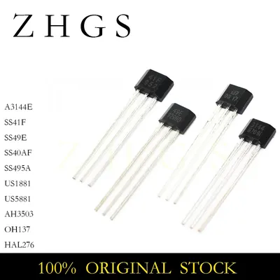 10PCS SS40AF SS41F SS495A SS49E 40AF 41F 495A 49E T0-92S SIP-4 Hall sensor Ehigh Sensitivity