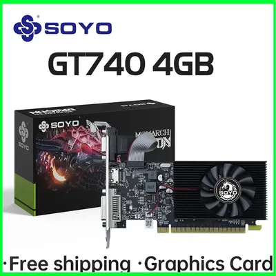 SOYO Half-height Graphics Cards NVIDIA GT740 4G GDDR3 128bit Video Card For Desktop Gaming Computer Components GPU GT 740