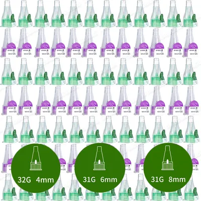 100-1000Pcs Insulin Cartridges For Lilly Insulin Injection Pen Individual Packaging Medical Insulin Pen Tip 4mm 6mm 8mm