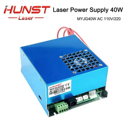Huntt MYJG-40W CO2 Laser Power Generator 110V/220V with LCD Port Display Current for 40W Laser Engraver