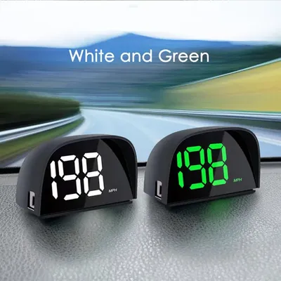 Plug&Play Head Up Display Car Speedometer Versatile Compatibility Universal GPS Digital Speedometer Portable Plastic