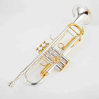 Stradivarius Top Trumpet LT180S-37 Music instrument Bb Trumpet gold plated professional grade music Free
