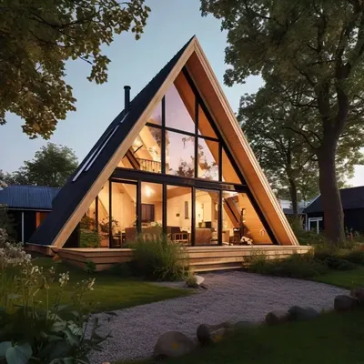 Steel Frame Prefab Villa Wood Texture Exterior Light Metal Structure Eco-Friendly Design Modular Vacation House 2 Bedrooms
