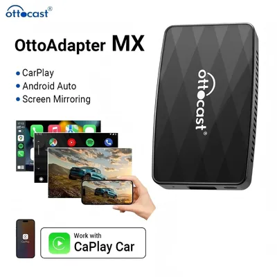 Ottocast MX 3-in-1 Wireless CarPlay Android Auto Adapter Plug Play Fast Connect Airplay Screen mirroring for Benz Audi Toyota et