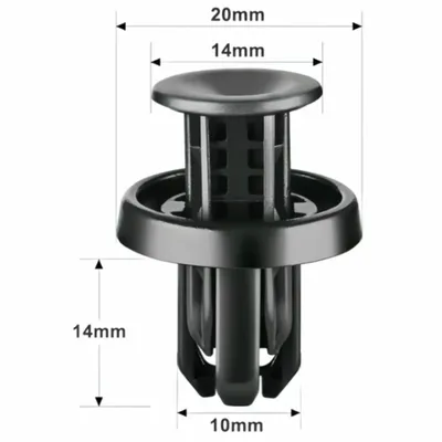 20Pcs Fits Into 10mm Hole Auto Bumper Retainer Clips Car Plastic Rivet For Honda Civic Accord Fit SX-4480
