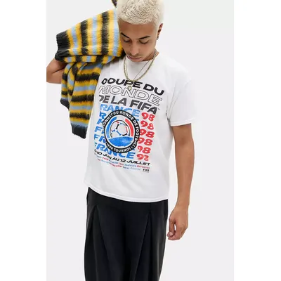 UO Coupe Du France T-Shirt - White XL at Urban Outfitters
