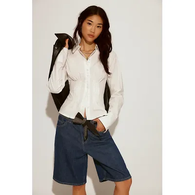 We The Free Little Pintuck Shirt at Free People in Ivory, Size: US 2