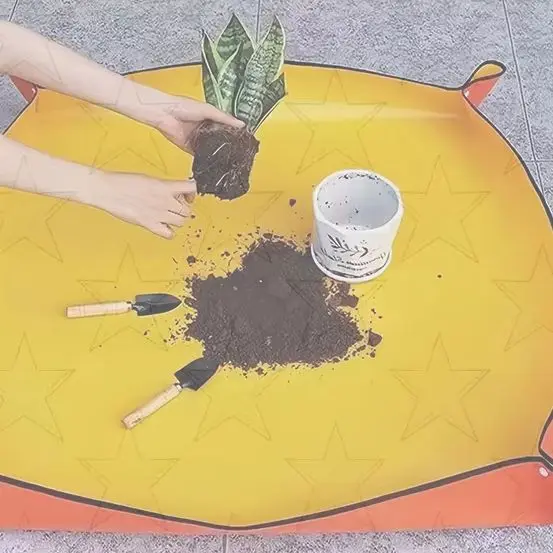 1pc Wasserdichte Pflanzen Matte Faltbare Garten Blumentopf Pad Für Pflanze Blumentopf Umpflanzen Bauernhof Bonsai Gartengeräte Image