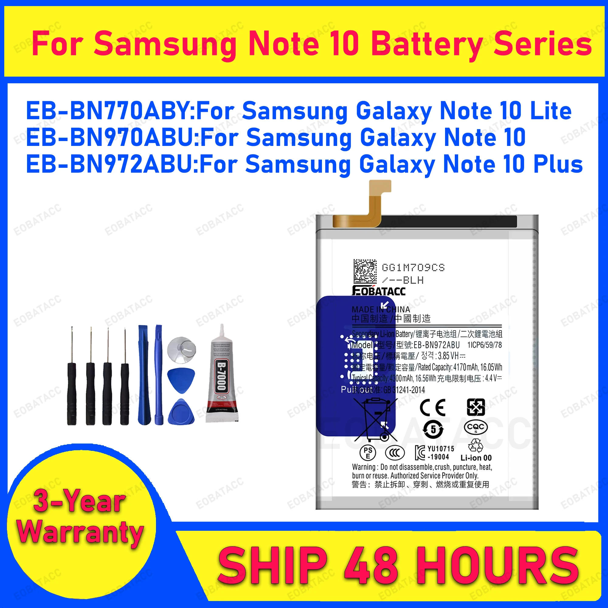 Batteria Nuova 2026 EB-BN770ABY EB-BN970ABU EB-BN972ABU per Samsung Galaxy Note 10 / Note 10 Lite / Note 10 Plus + Strumenti