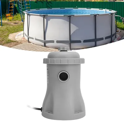 Inflatable Pool Filter Pump Kit Electric Pool Filter Pump for Above Ground Pools 330 Gallon Cartridge Pool Filters Pump System