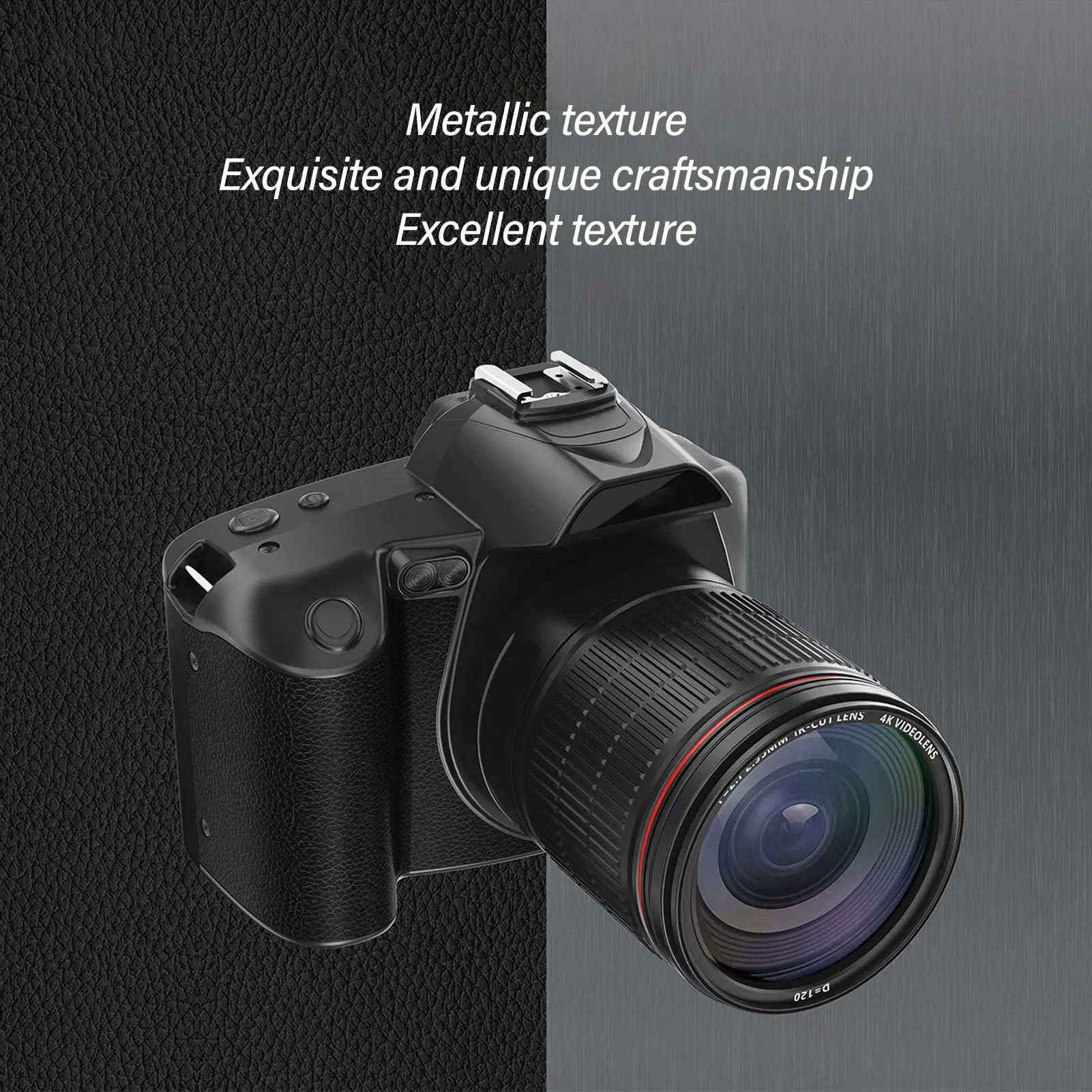 Digitalkamera, IR-Nachtsicht, Reise-Digitalkamera, 7,6 cm Farbdisplay, 16-facher Digitalzoom, WiFi, HD, 4K, 64 MP, für Fotografie Image