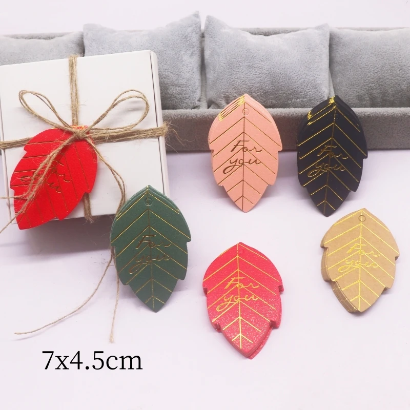 50 Tag 10m Schnur 7x4,5cm für Sie, handgefertigte Bastel-/Bäckerei-/Süßigkeitsetiketten Image