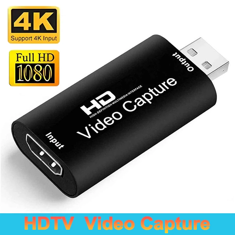HD 4K Video Capture Karte USB 2,0 HDMI-kompatibel Video Grabber Rekord Box für PS4 Spiel Camcorder Kamera aufnahme Live-Streaming Image