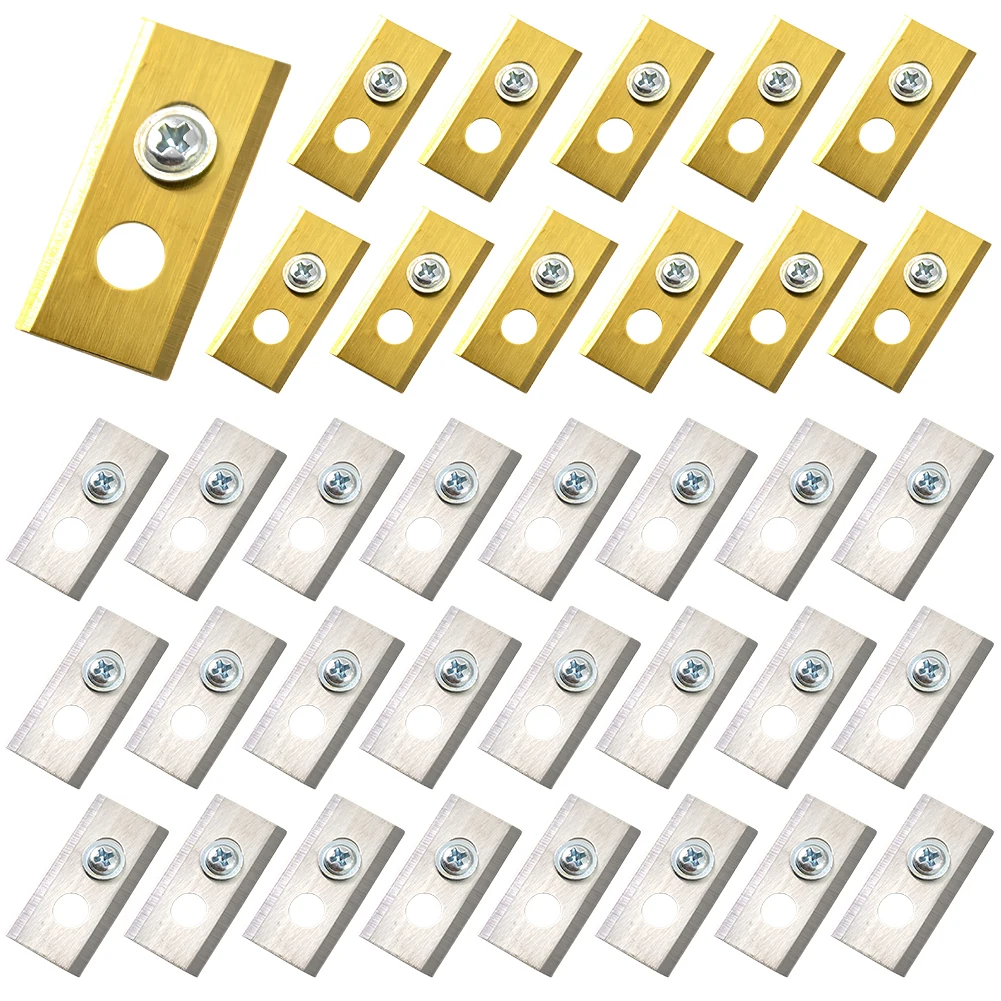 36 Stück Rasenmähermesser mit Unterlegscheiben und Schraube, Doppelloch-Mähermesser, 0,6 mm dickes Rasenschneidmesser für Mammotion Luba Robot
