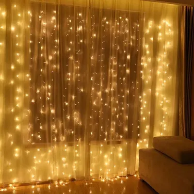 LED Bedroom Light Wedding Christmas Decoration Party Holiday Outdoor Light 8 Mode USB Curtain Lights 3M 4M 6M Fairy String Light