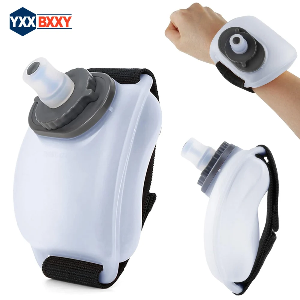 1 Stück Handgelenk-Wasserflasche, tragbar, freihändig, Silikon, 200 ml, Laufwasserflasche, Sport, tragbar, Fitness, Radfahren, Marathon, Rock Image