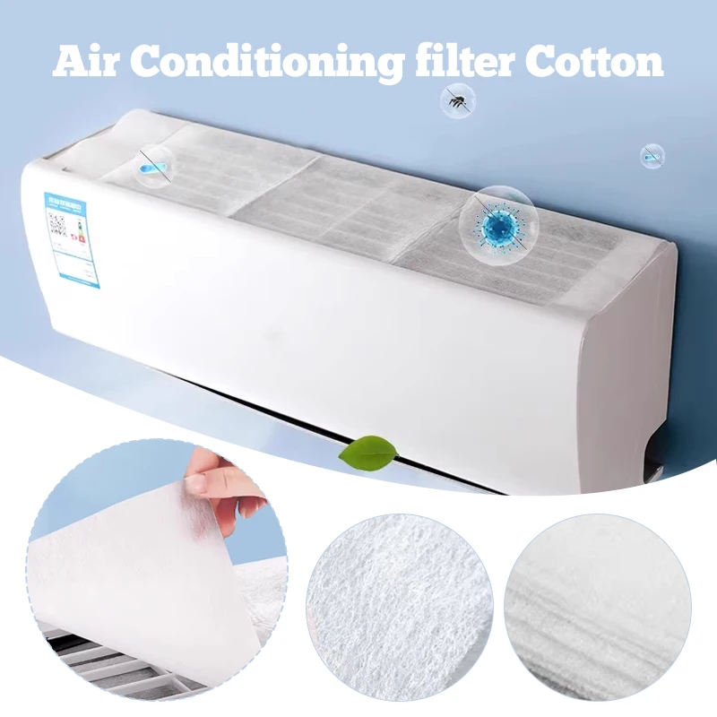5PC Einweg Klimaanlage Filter Baumwolle Lufteinlass Filter Bildschirm Ultra-Dünne Staub Isolation Filter Bildschirm Hause Zubehör Image