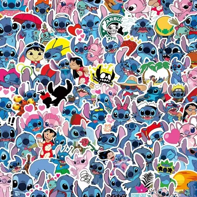 100 Stück Stichaufkleber – niedliche Cartoon-Aufkleber für DIY-Notizbücher, Handyhülle und Scrapbook-Dekoration (Anime Worlds Store) Image