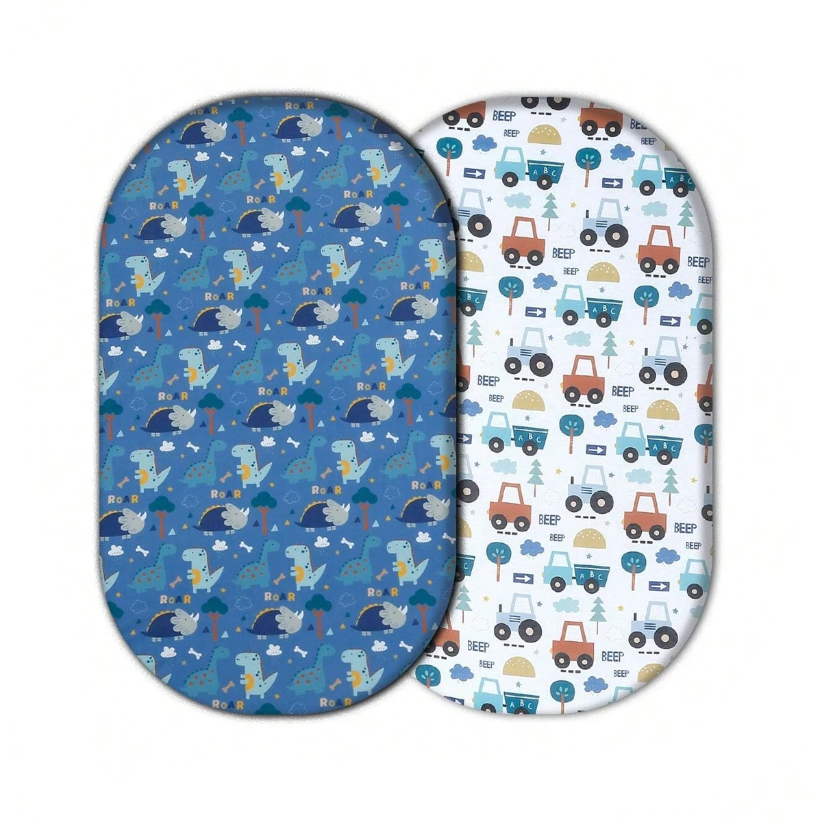 Elinfant 2-teiliger Wickelunterlagenbezug, Baby-Spannbettlaken für Stubenwagen, Spannbettlaken-Set, Bettlaken für Kleinkinder, Matratzen Image