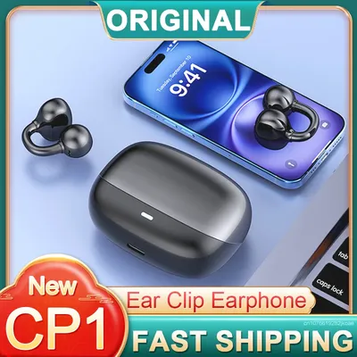 Original CP1 Ohr Clip Kopfhörer Drahtlose Bluetooth Kopfhörer Spiel Musik Offene Headset Stereo HD Mic Anruf Ohrhörer Lange Standby Image