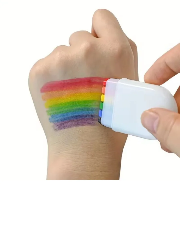 2° della Zd Regenbogen-Kreidefarbe, Regenbogen-Geburtstagsfeier, buntes Thema, Party-Accessoires, Party, Familienkostüm, Geschenk, Taschenformat Image