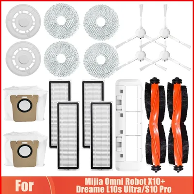 Für XiaoMi Mijia Omni Roboter X10 + Dreame S10 Pro / L10s Ultra Staubsauger Wichtigsten Pinsel Abdeckung Hepa-Filter mopp Lumpen Staubbeutel Teile Image