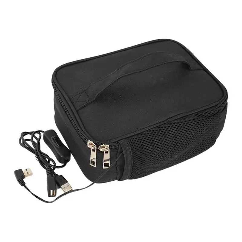 USB-betriebene Lunchbox für Camping, Speisenwärmer, Lunchtasche, tragbare Lunchwärmer-Tasche, Lunchtasche aus Oxford-Stoff für Camping, Arbeit Image