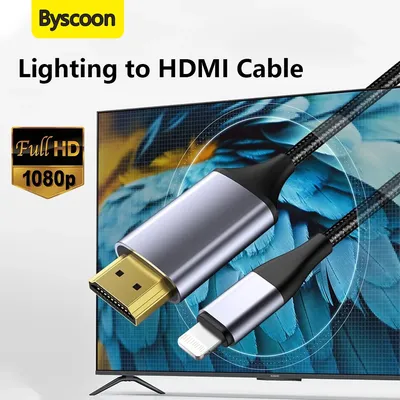Lightning to HDMI Cable for iPhone & TV HDMI Adapter 1080P HD Display Digital AV Sync Screen Connector For iPhone 14 13 12 11