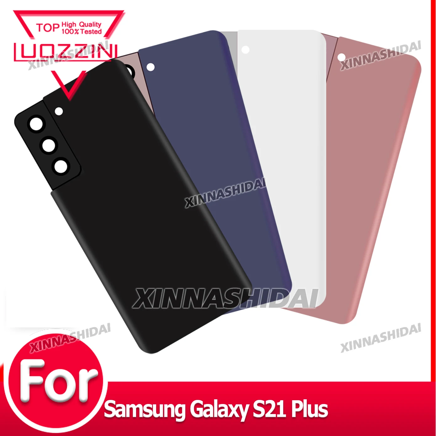 AAA Qualität Neue Für Samsung Galaxy S21 Plus Batterie Zurück Abdeckung Hintere Tür Kunststoff Gehäuse Fall Panel Ersetzen Image