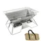 MT-3 grand barbecue de camping portable pliant barbecue en acier inoxydable barbecue four grill net