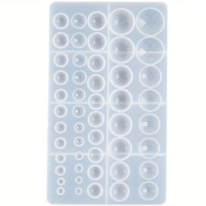 1 PC-Gussformen aus Silikonharz für Ohrringe, Schmuckherstellung, transparentes, rundes Form-Set für DIY-Bastelprojekte Image