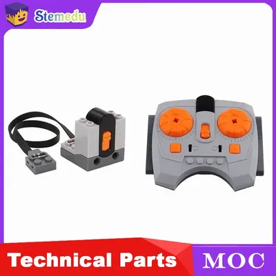 MOC Technology PF Bausteine Infrarotempfänger + Geschwindigkeitsfernbedienung, kompatibel mit Legoeds Power Functions System Image