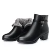 Comemore 2025 Neue Mode Weichem Leder Ankle Boot High Heels Zipper Schuh Warme Pelz Winter Stiefel Weibliche Frauen Schuhe Plus größe 43