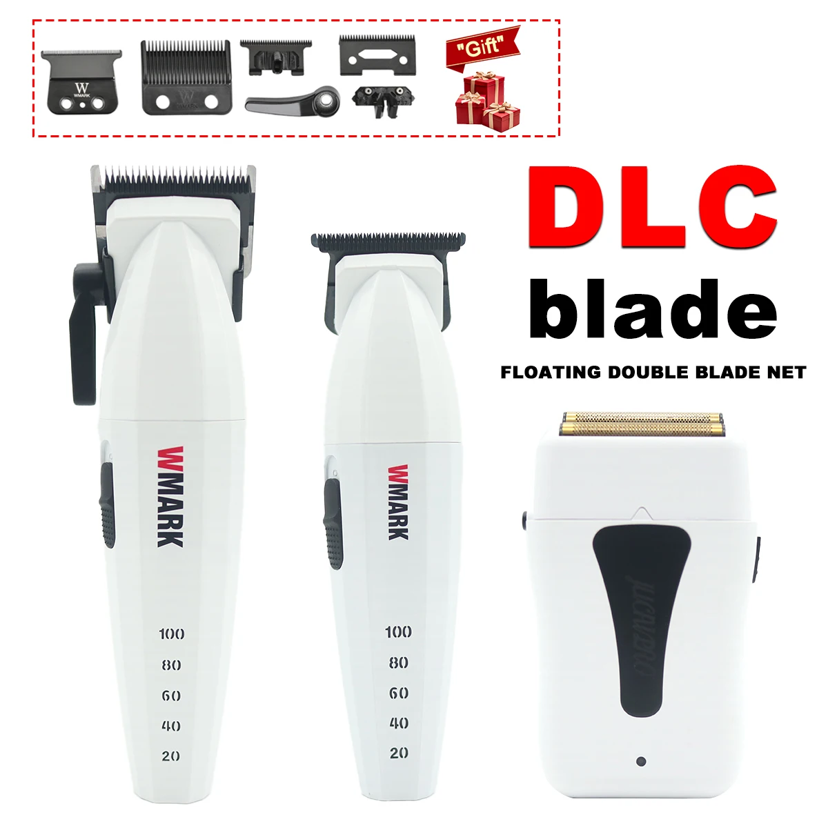 Professionelles Haarschneidemaschinen-Set mit DLC-Klinge, 10.000 U/min, kabellose Haarschneidemaschine für Herren, Wmark NG8632KIT JUCAI JC10000 Image