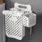 Basket Wall Mounted Hanging Portable and Wastebasket Hampers With Removable Liner Bag Fabric Space-Saving for Home Supplies