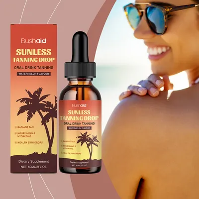 Oral Drinkable Sunless Tanning Drops Bronzer Natural Tanner Self-Tan Drinking Drops Nourishing Self Tanner for Sunless Fake-Tan