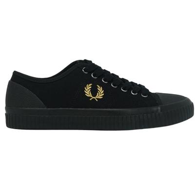 Fred Perry B4365 157 Hughes Low Canvas Schwarze Turnschuhe Image