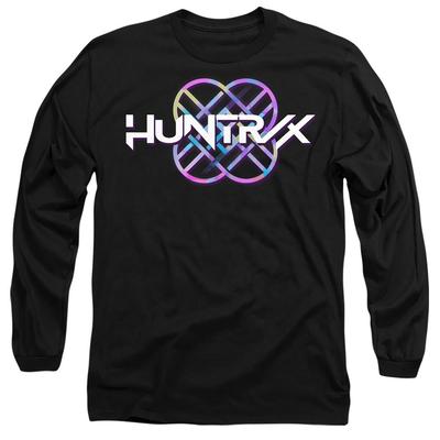 K-Pop Demon Hunters - "Huntr/X" Logo T-Shirt für Herren/Damen Unisex Langärmlig (Schwarz) Image