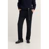 Chinohose BUGATTI "Cozy Times", Herren, Gr. 34, Länge 30, 380, marine, 68% Polyester, 28% Viskose, 4% Elasthan, unifarben, casual, gerade, unten schmal, Hosen, Tapered Fit mit Soft Touch