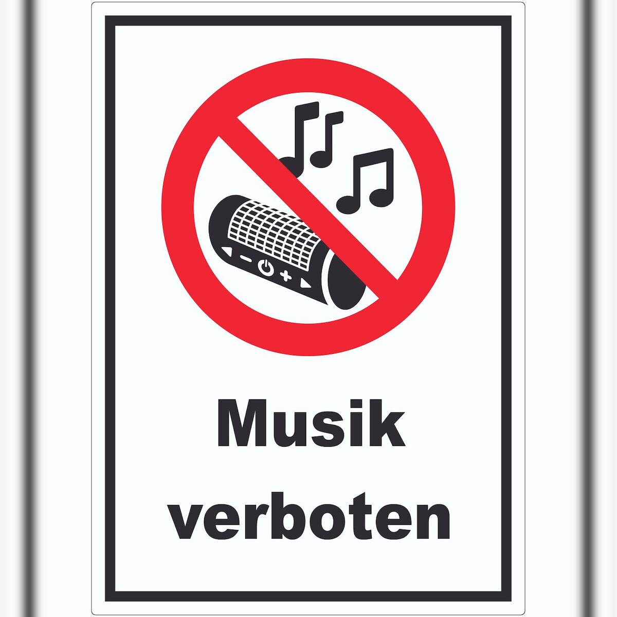 HB-Druck Aufkleber Musik verboten A6 (105x148mm) Image
