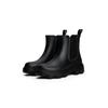 Chelseaboots TOMMY HILFIGER "FLAG ANKLE RAINBOOT WARM LINING", Damen, Gr. 39, schwarz, Gummi, casual, Schuhe, Blockabsatz, Rainboots, Stiefelette mit Flaggen-Stickerei