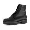 Schnürstiefelette GABOR "KOS", Damen, Gr. 40, schwarz, Kalbsleder, unifarben, klassisch, Schuhe, Blockabsatz, Schnürboots, mit Innenreißverschluss, K-Weite