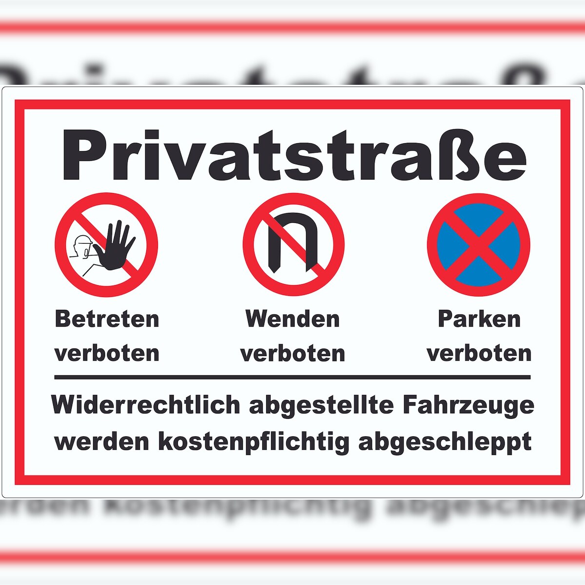 HB-Druck Privatstrasse Aufkleber A0 (841x1189mm) Image