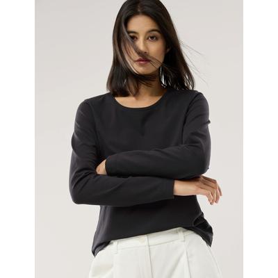 Walbusch Damen Baumwoll-Basic-Shirt Langarm Schwarz Image