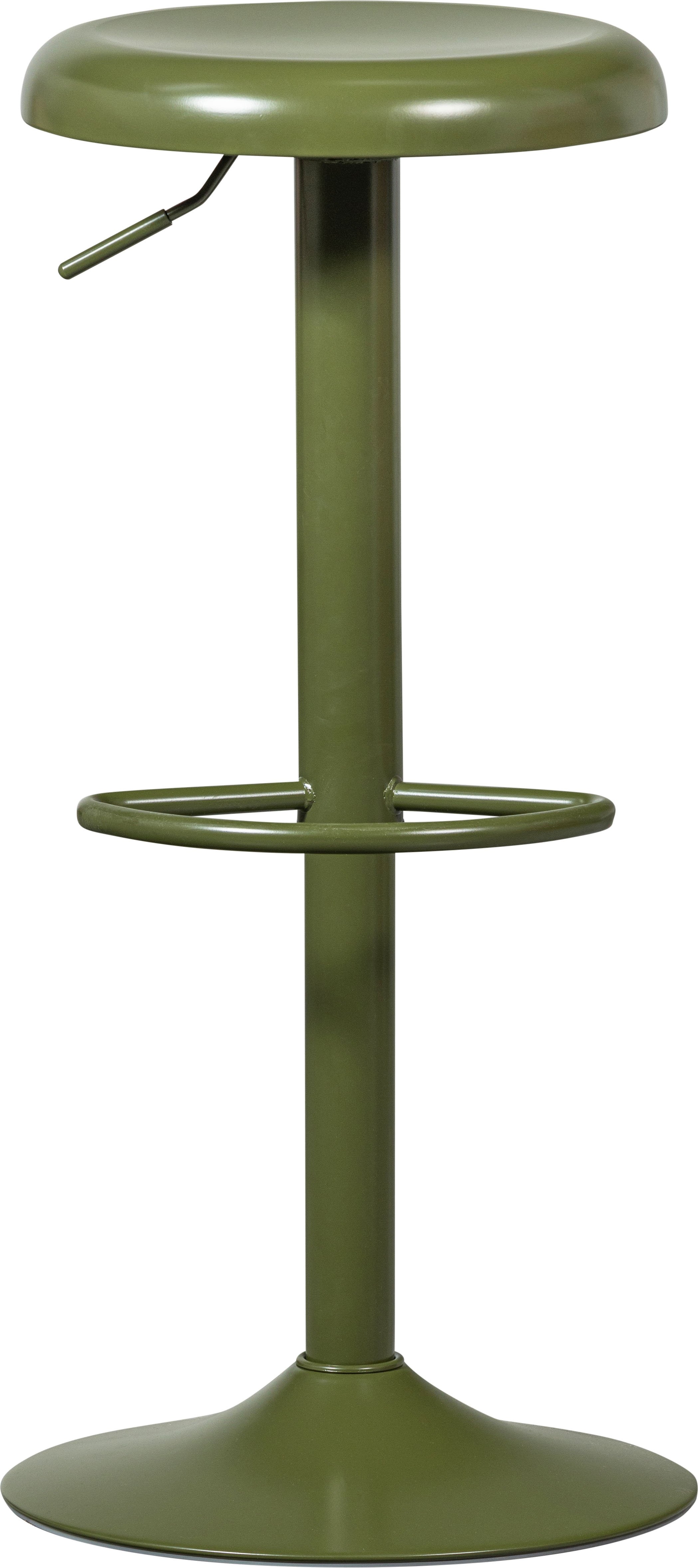 Barhocker WOOOD "Isaac", grün (warmes grün), B:39cm H:81cm T:39cm, Hocker, Barhocker, Höhenverstellbar, Breite 39 cm