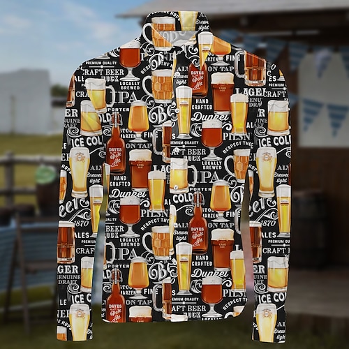 Bluse / Hemd Bayerisch München Deutsch alpin Grafik für Herren Erwachsene 3D-Druck für Karneval Oktoberfestbier Strand Urlaub Party Image