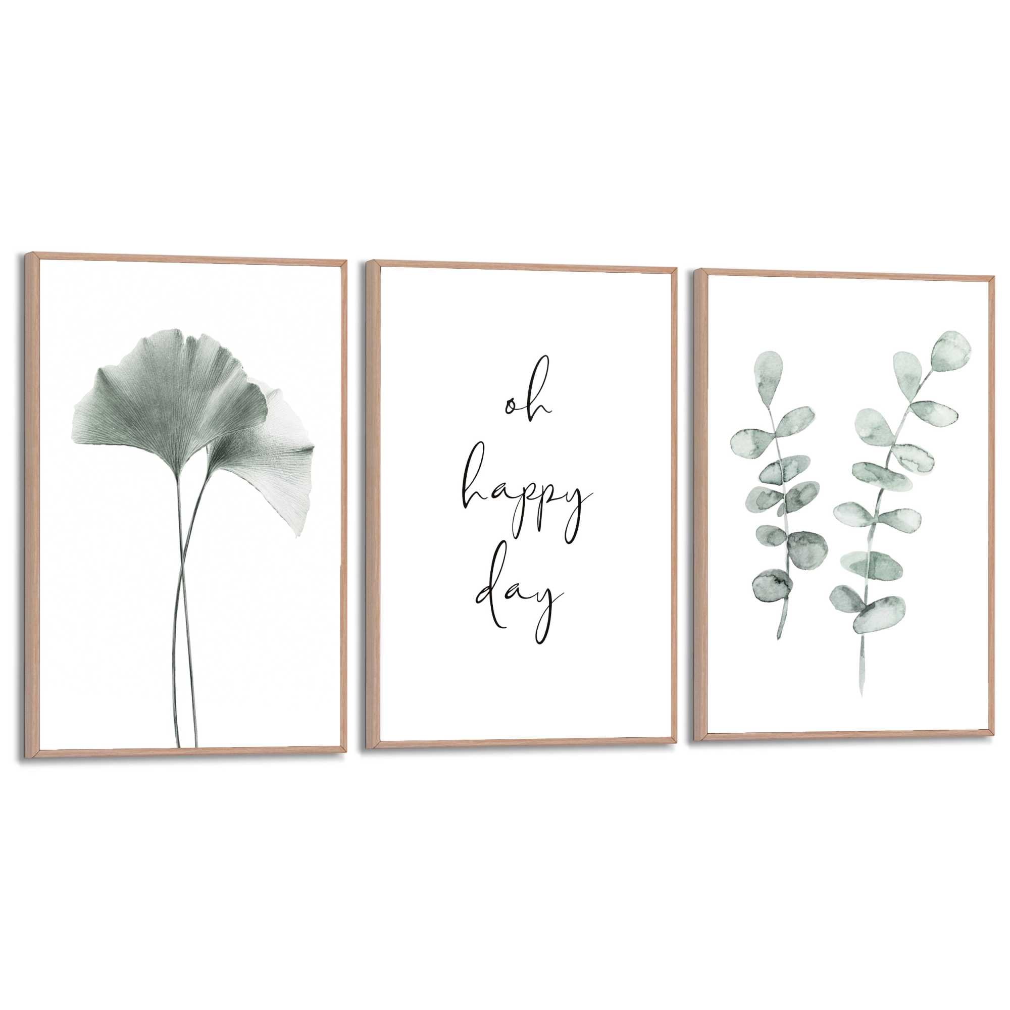 Poster REINDERS "Green Twigs", grün (farbe bild(er): grün), B:20cm H:30cm T:1,6cm, Bilder Image