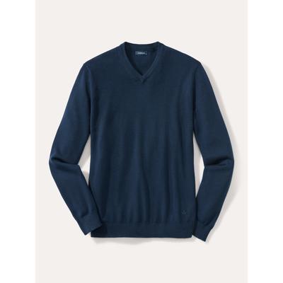 Walbusch Herren V-Pullover Merino Extrafein Blau Image