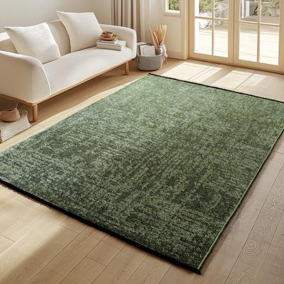 Teppich AYYILDIZ TEPPICHE "SPACE 1900", grün, B:140cm H:7mm L:200cm, Chenille, Teppiche, Läufer, Kurzflor, Boho, Vintage, Wohnzimmer Image